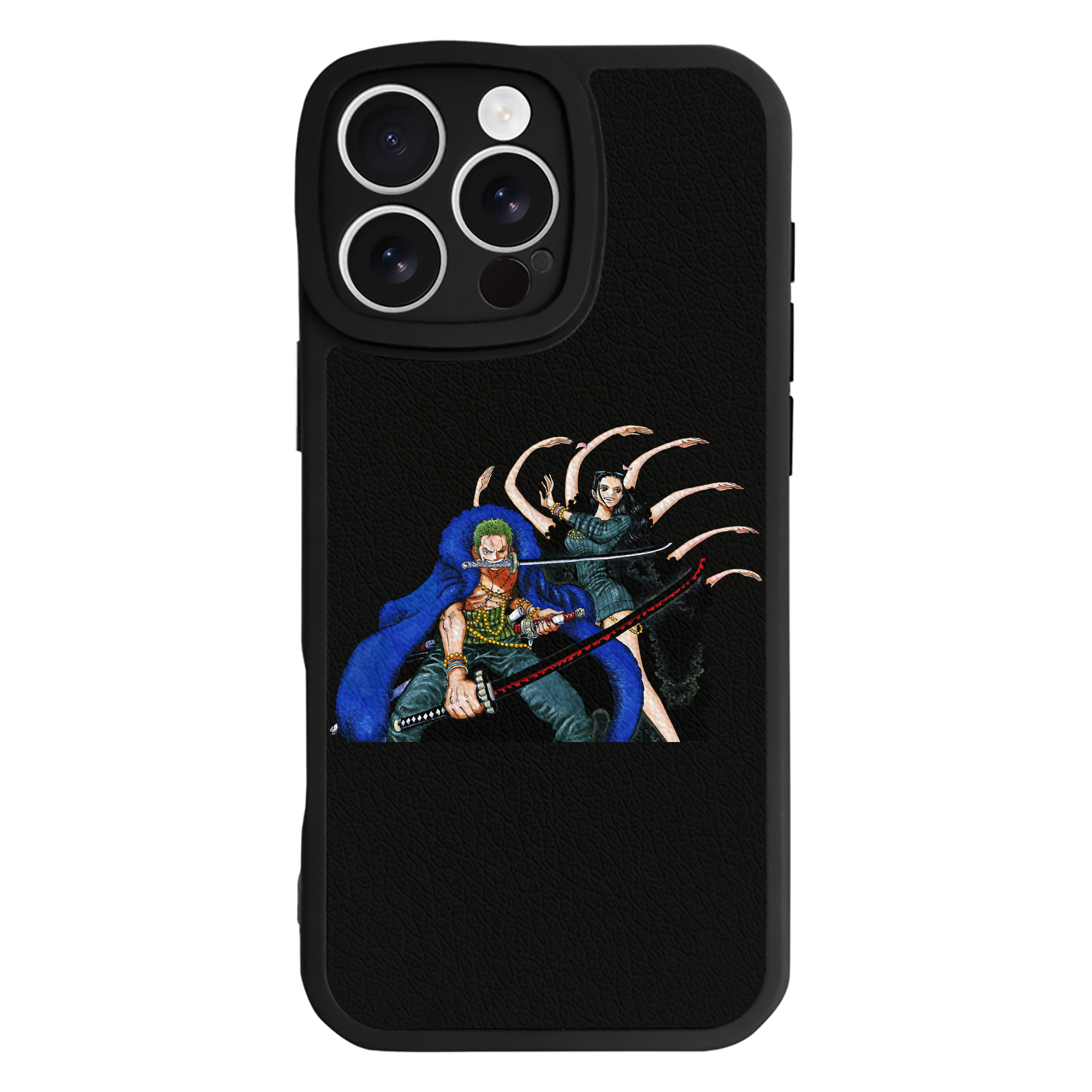 （画像用） ワンピース ロロノア・ゾロ ONE PIECE Roronoa Zoro 【iPhone 16シリーズ対応】シリコンスマホケース（レザー調） 材質：シリコン